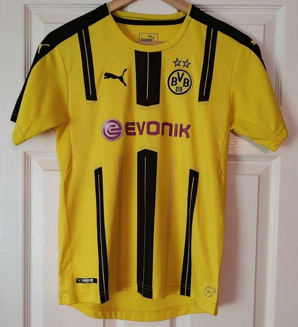 Youth Boys Puma BVB Borussia Dortmund 2016/17 Soccer Jersey REUS #11 - Size 26